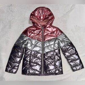 Place Girl's Metallic Puffer Jacket